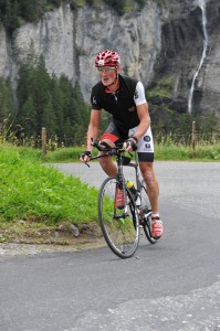 Das Zeitfahrrad ist bergauf nicht die beste Wahl.